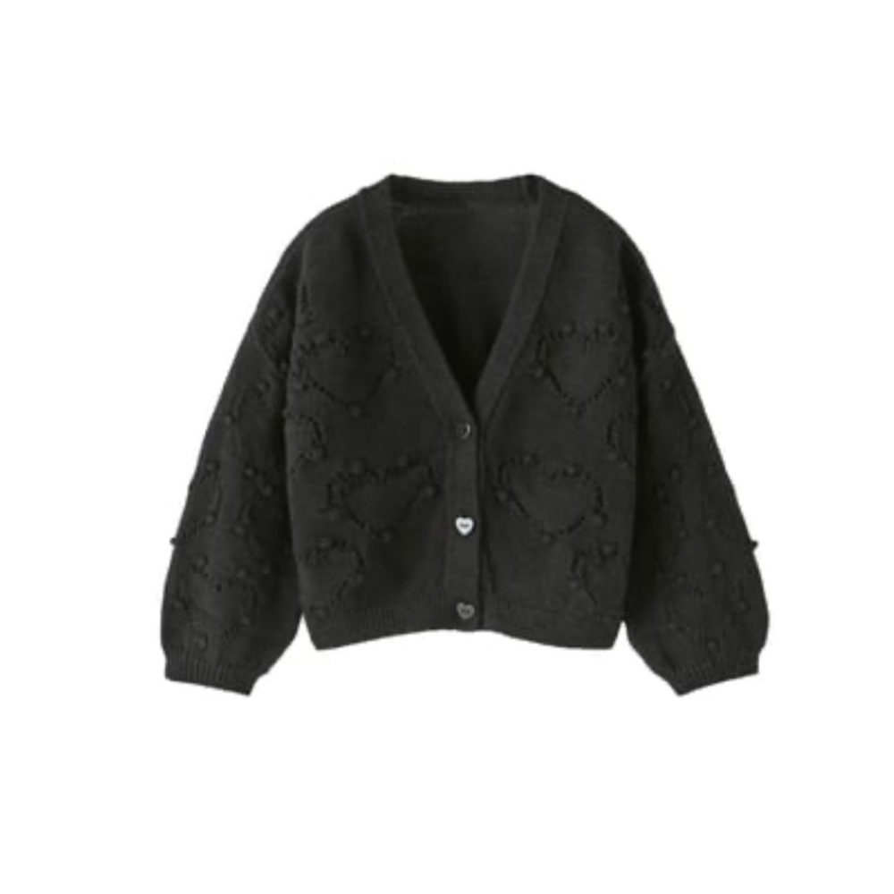 Zara Kids Heart Knit Cardigan